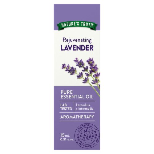 Nature's Truth Rejuvenating Lavender Aromatherapy Pure Essential Oil, 0.51 fl oz