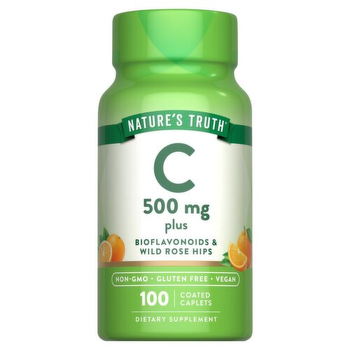 Nature's Truth Vitamins C Coated Caplets, 500 mg, 100 count