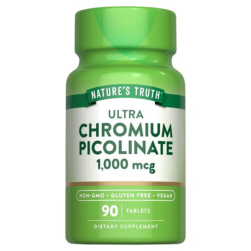 Nature's Truth Ultra Chromium Picolinate Dietary Supplement, 1,000 mcg, 90 count