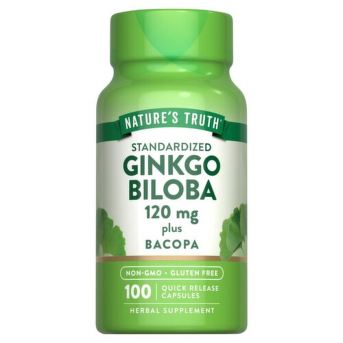 Nature's Truth Standardized Ginkgo Biloba Herbal Supplement, 120 mg, 100 count