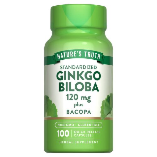 Nature's Truth Vitamins Standardized Ginkgo Biloba Herbal Supplement, 120 mg, 100 count