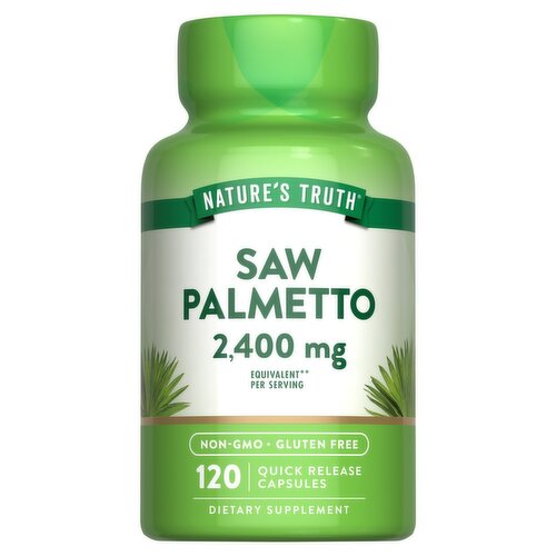 Nature's Truth Vitamins Saw Palmetto Dietary Supplement, 2,400 mg, 120 count