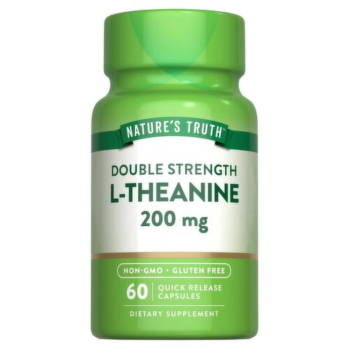 Nature's Truth Double Strength L-Theanine Dietary Supplement, 200mg, 60 Count