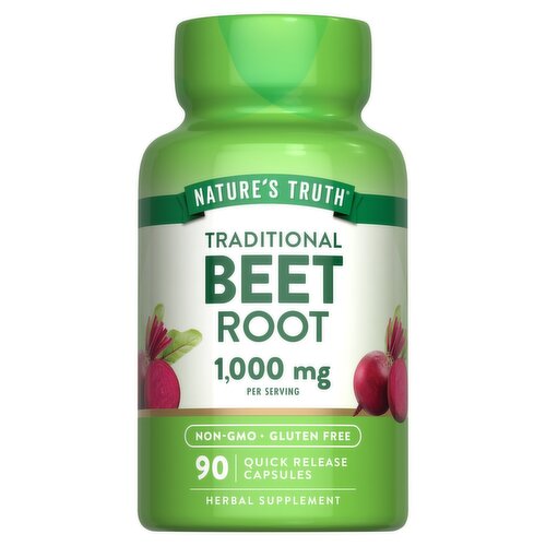 Nature's Truth Traditional Beet Root Herbal Supplement, 1,000 mg, 90 count