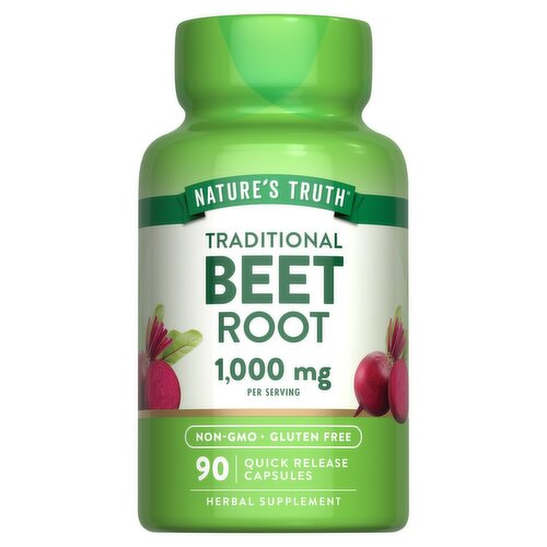 Nature's Truth Vitamins Beet Root Herbal Supplement, 1,000 mg, 90 count