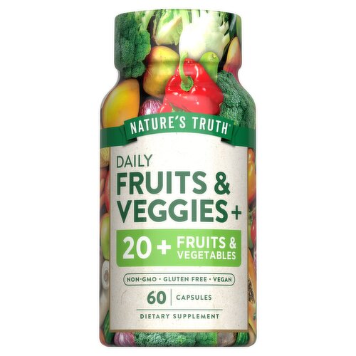 Nature's Truth Daily Fruits & Veggies+ Dietary Supplement, 60 count