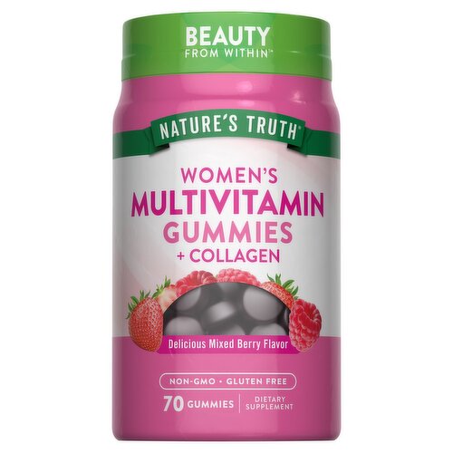 Nature's Truth Women's Multivitamin Gummies + Collagen Dietary Supplement, 70 count