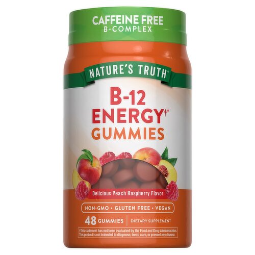 Nature's Truth B-Energized Natural Grape Peach Flavor Dietary Supplement, 48 count