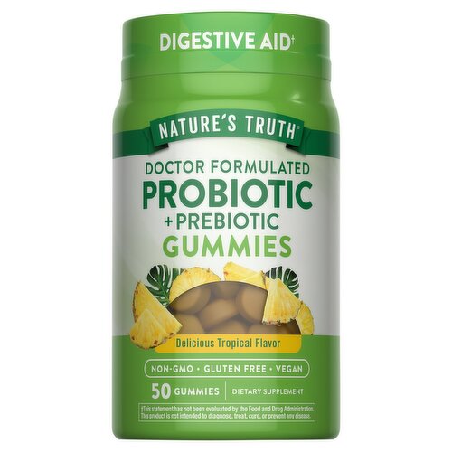 Nature's Truth Vitamins Probiotic Digestive Aid Gummies Dietary Supplement, 50 count