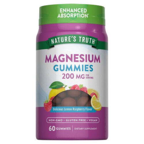 Nature's Truth Vitamins Enhanced Absorption Magnesium Dietary Supplement, 200 mg, 60 count