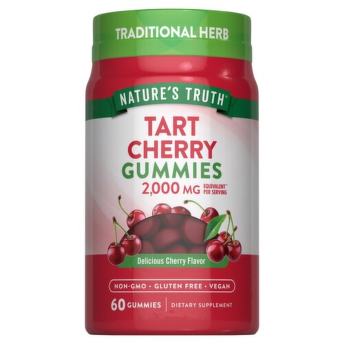 Nature's Truth Natural Tart Cherry Flavor Dietary Supplement, 2,000 mg, 60 count