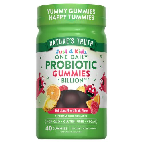 Nature's Truth Just 4 Kidz One Daily Mixed Fruit Flavor Probiotic Dietary Supplement, 40 count