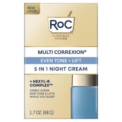 RoC Multi Correxion Even Tone + Lift 5 in 1 Night Cream, 1.7 oz