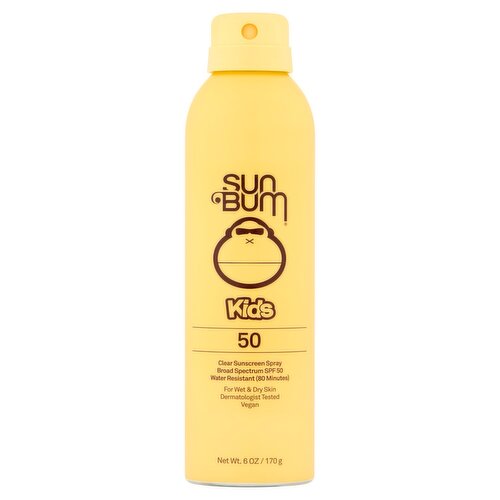 Sun Bum Kids Broad Spectrum Clear Sunscreen Spray, SPF 50, 6 oz