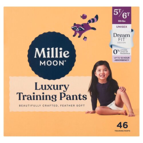 Millie Moon Dream Fit Design Unisex Luxury Training Pants, Size 5T/6T, 38+ lbs, 46 count