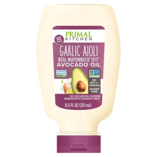 Primal Kitchen Garlic Aioli Real Mayonnaise, 8.5 fl oz