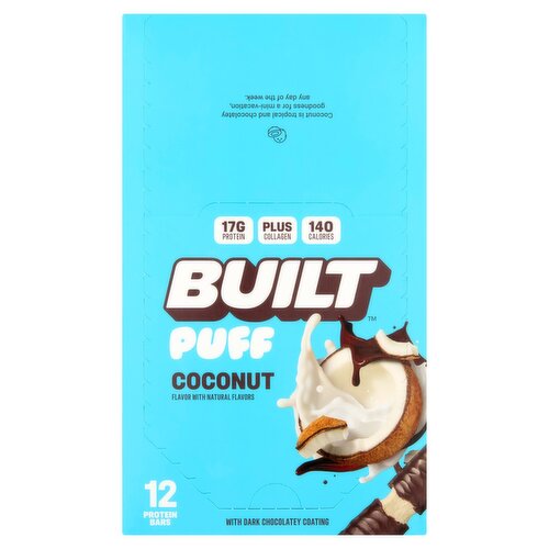 Built Coconut Puff Protein Bars, 1.41 oz, 12 count