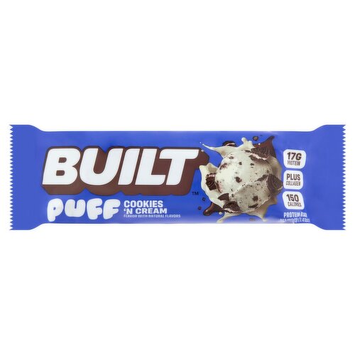 Built Puff Cookies 'N Cream Protein Bar, 1.41 oz