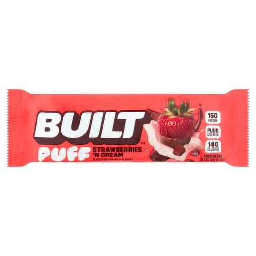 Built Puff Strawberries 'N Cream Protein Bar, 1.41 oz