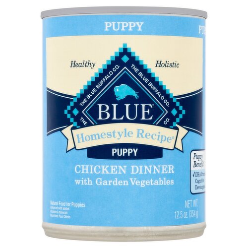 The Blue Buffalo Co. Blue Homestyle Recipe Chicken Dinner Natural Food for Puppies, 12.5 oz