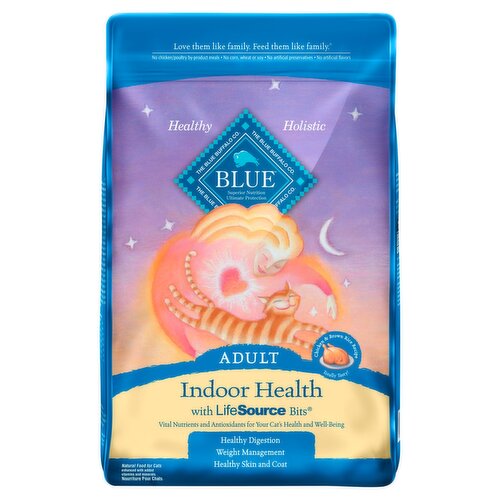 Blue Buffalo Tastefuls Chicken & Brown Rice Recipe Adult Indoor Cat Food, 10 lbs