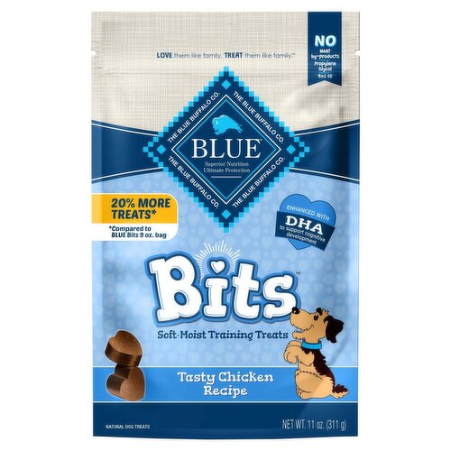 Blue Buffalo BLUE Bits Natural Soft-Moist Training Dog Treats, Chicken Recipe 11-oz Bag