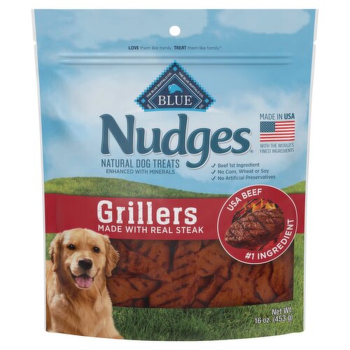 Blue Buffalo Nudges Grillers Natural Dog Treats, 16 oz