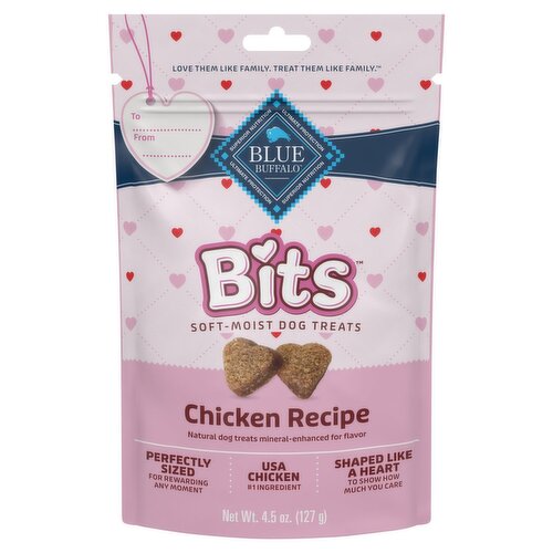 Blue Buffalo Chicken Recipe Bits Soft-Moist Dog Treats, 4.5 oz