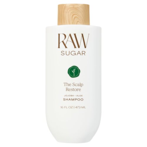 Raw Sugar The Scalp Restore Jojoba + Aloe Shampoo, 16 fl oz