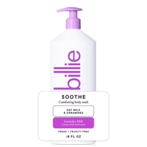 Billie Lavender Milk Creamy Fresh Floral Scent Soothe Comforting Body Lotion, 18 fl oz
