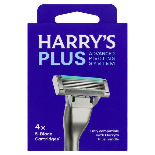 Harry's Plus 5-Blade Cartridges, 4 count