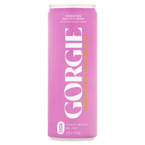 Gorgie Sparkling Electric Berry Energy Drink, 12 fl oz