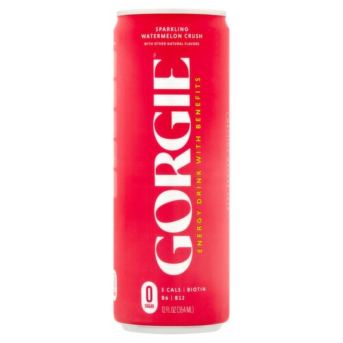 Gorgie Sparkling Watermelon Crush Energy Drink, 12 fl oz