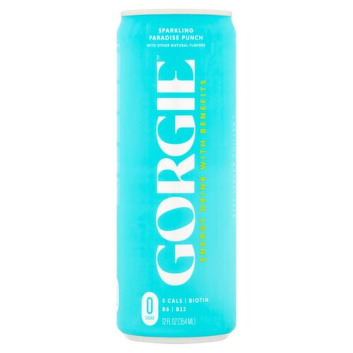 Gorgie Sparkling Paradise Punch Energy Drink, 12 fl oz