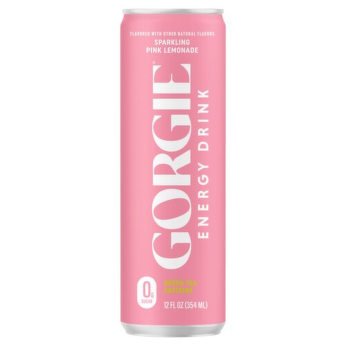 Gorgie Sparkling Pink Lemonade Energy Drink, 12 fl oz