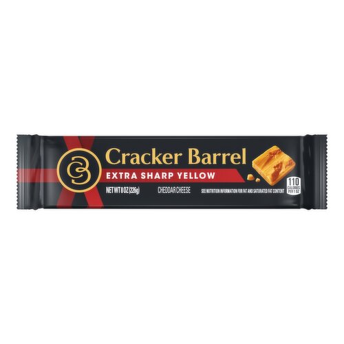 Cracker Barrel Extra Sharp Yellow Cheddar Cheese, 8 oz