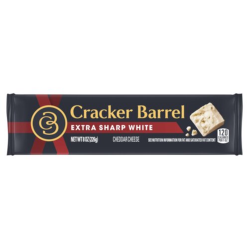 Cracker Barrel Extra Sharp White Cheddar Cheese, 8 oz