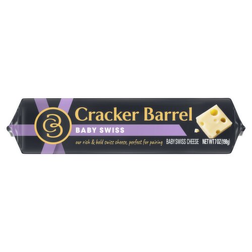 Cracker Barrel Baby Swiss Cheese, 7 oz