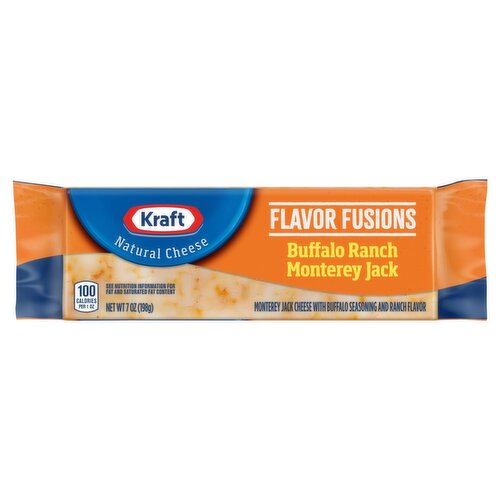 Kraft Flavor Fusions Buffalo Ranch Monterey Jack Natural Cheese, 7 oz
