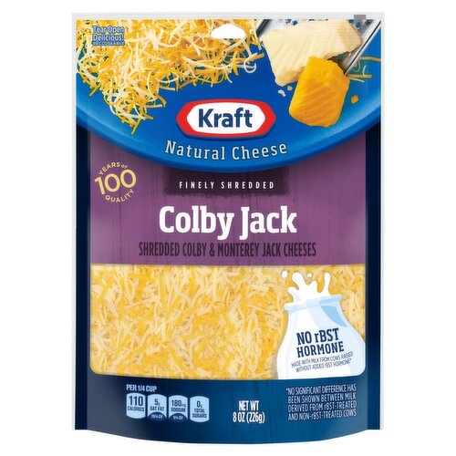 Kraft Finely Shredded Colby & Monterey Jack Natural Cheeses, 8 oz