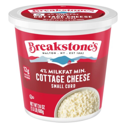 Breakstone's 4% Milkfat Min Small Curd Cottage Cheese, 24 oz