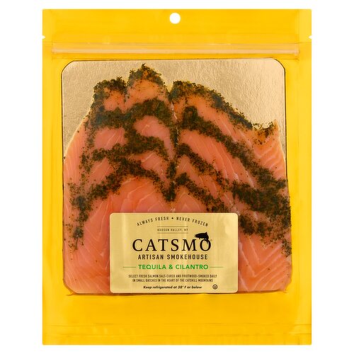 Catsmo Artisan Smokehouse Tequila & Cilantro Smoked Salmon, 4 oz