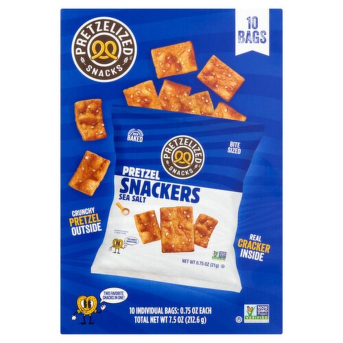 Pretzelized Snacks Sea Salt Pretzel Snackers, 0.75 oz, 10 count