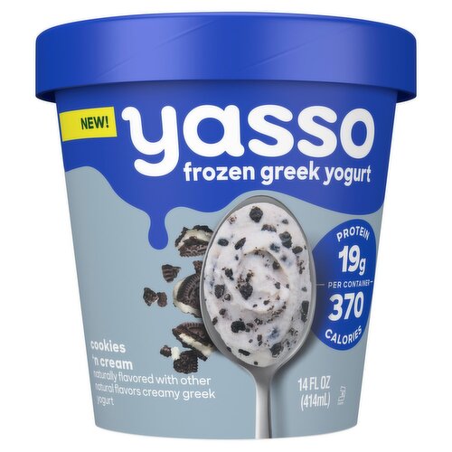 Yasso Cookies 'N Cream Frozen Greek Yogurt, 14 fl oz