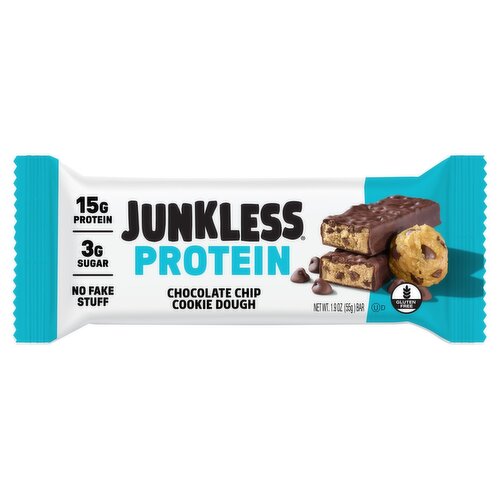 Junkless Chocolate Chip Cookie Dough Protein Bar, 1.9 oz