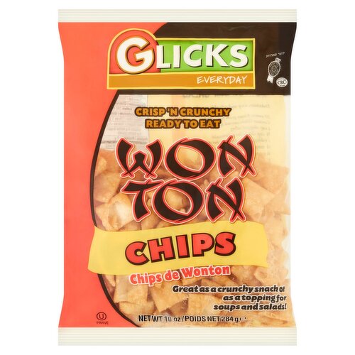 Glicks Everyday Wonton Chips, 10 oz