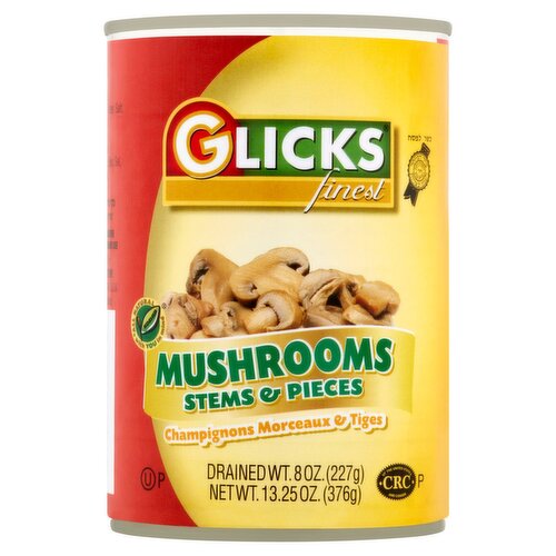 Glicks Finest Mushrooms Stems & Pieces, 13.25 oz