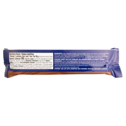Glicks Layeredup Real Milk Hazelnut Filling Chocolate Coated Wafers, 1.6 oz
