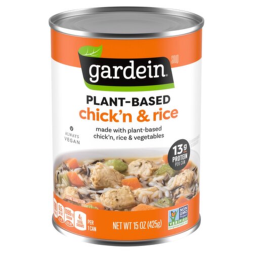 Gardein Plant-Based Chick'n & Rice Soup, 15 oz