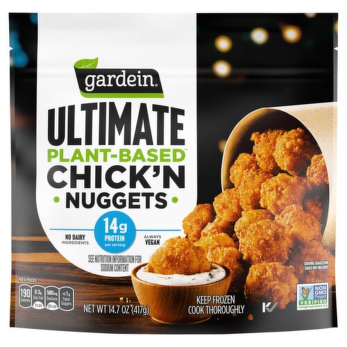 Gardein Ultimate Plant-Based Chick'n Nuggets, Vegan, Frozen, 14.7 oz.